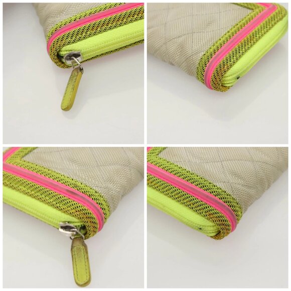 CHANEL Long Wallet Nylon Yellow CC Auth - Picture 14 of 14